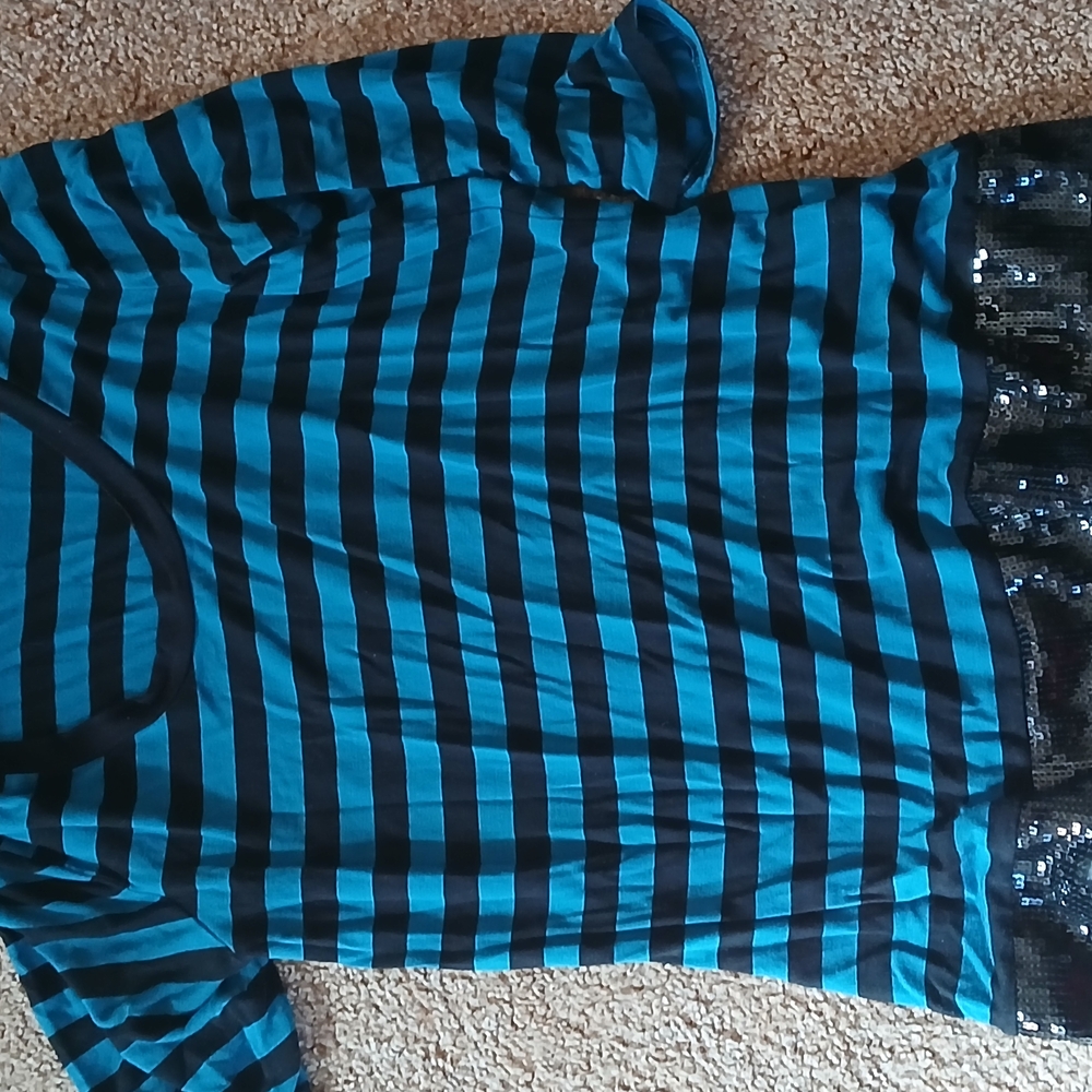 Apt. 9 Blue and Black Striped Tunic